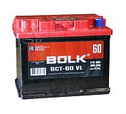 Аккумулятор автомобильный Bolk  AB601 Прямая 60 500 для ВАЗ 2108, 2109 1300 68 лс 