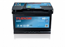 Аккумулятор автомобильный Tudor Start-Stop AGM TK600 Обратная 60 680 для Kia Cerato хэтчбек II 2.0 156 лс 
