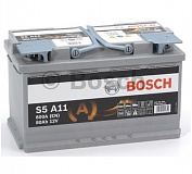 Аккумулятор автомобильный Bosch S5 AGM S5A11 Обратная 80 800 для Audi A5/S5 кабрио 3.0 TDI quattro 245 лс Диз