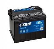 Аккумулятор автомобильный Exide Excell  EB608 Прямая 60 640 для Chrysler Sebring седан II 2.7 V6 24V 203 лс 