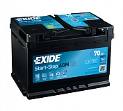 Аккумулятор автомобильный Exide Start-Stop AGM  EK700 Обратная 70 760 для Skoda Octavia III 1.4 TSI G-TEC 110 лс Бен