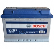 Аккумулятор автомобильный Bosch S4 Silver S4008 Обратная 74 680 для Fiat Doblo II 1.4 95 лс Бен